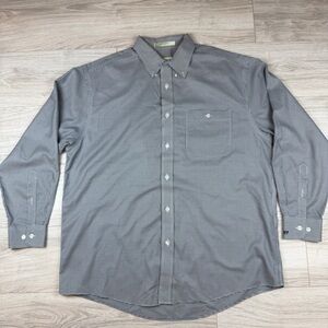 Vintage Orvis Men’s‎ Signature Long Sleeve Navy Checkered Outdoor Button Down L